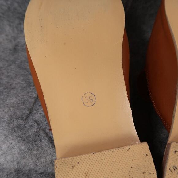 Shoes Womens 39 Mule Flats Slip On Fashion Casual Brown Pointed Toe Classic Boho - Picture 11 of 11